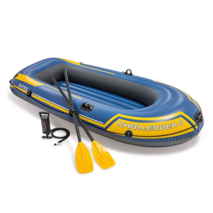 Barca gonflabila Challenger 2 Intex, 236 x 114 x 41 cm, 2 persoane Barca gonflabila Challenger 2 Intex, 236 x 114 x 41 cm, 2 persoane