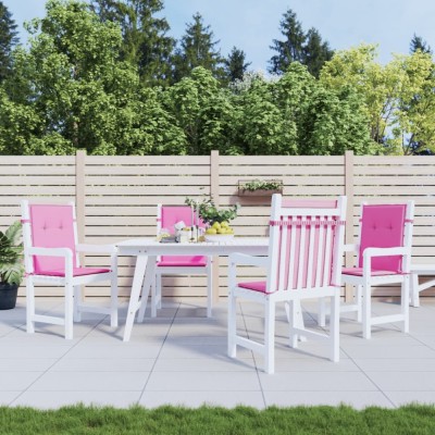 Gossi perne pentru scaune cu spatar mic, 4 buc., roz, textil foto