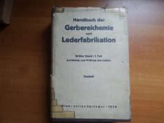 Handbuch der Gerbereichemie und Lederfabrikation foto