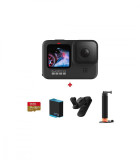 Camera Video de Actiune Gopro H9B Bundle, 5K, 20MPClip magnetic, maner plutitor, SD Card 32GB