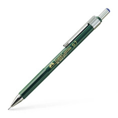 Creion Mecanic Faber – Castell TK-Fine, 0.7 mm Mina, Clip Rezistent, Corp Verde, Creion Mecanic Colorat, Rechizite Scolare, Instrumente de Scris, Crei