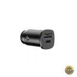 Incarcator Auto Baseus Square PPS 30W 5A 1 x USB-A - 1 x USB-C Negru CCALL-AS01