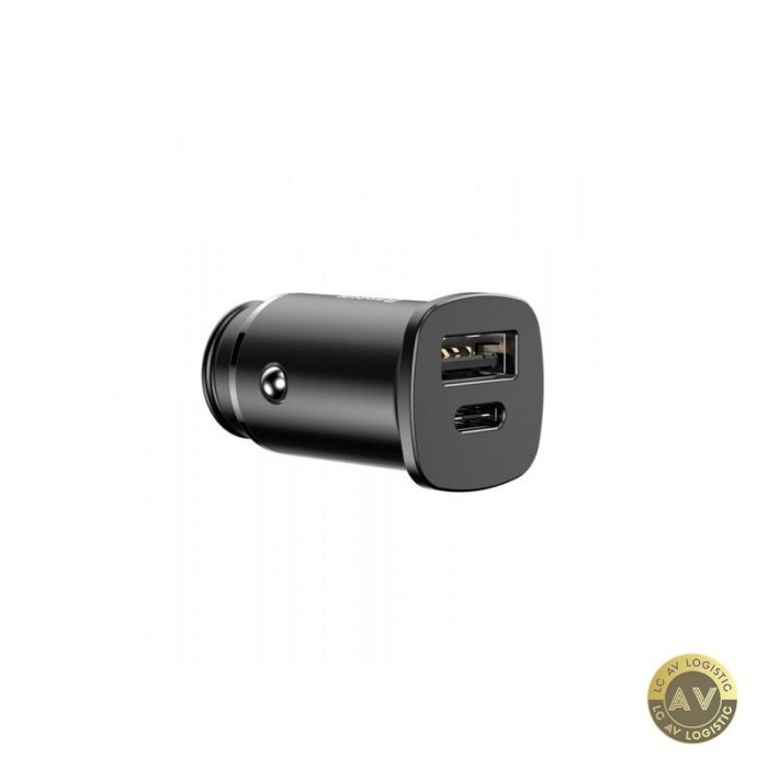 Incarcator Auto Baseus Square PPS 30W 5A 1 x USB-A - 1 x USB-C Negru CCALL-AS01