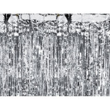 Cortina petrecere argintie 90x250 cm