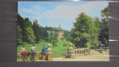 RPR - SINAIA - CASTELUL PELES VAZUT DE PE MARGINEA PARCULUI - CIRCULATA, foto