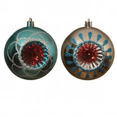 Glob decorativ - Deco Baubles - Silver and Turquoise - mai multe culori | Kaemingk