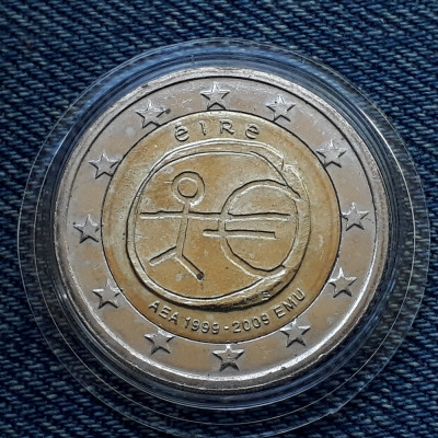 #137 - 2 Euro 2009 Irlanda / Moneda comemorativa EMU 1999 2009 / capsula foto