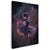 Tablou canvas balerina dansand mov, albastru, negru 1075 Tablou canvas pe panza CU RAMA 70x100 cm
