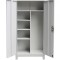 Vestiar Fiset metalic Premium 4 polite, spatiu haine bara si picioare, 900x400x1920 mm (LxlxH), 60 kg/polita, Neasamblat, PLUS