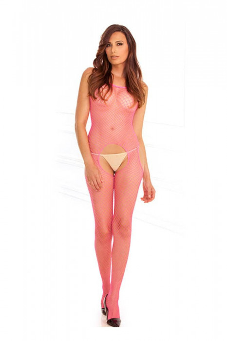 Net Suspender - Catsuit roz, mărime universală