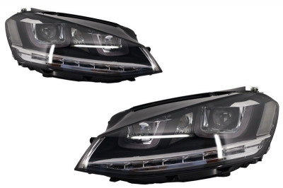Faruri 3D LED VW Golf VII (2012-2017) R-Line LED Semnalizare Dinamica Performance AutoTuning foto