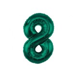 Balon folie sub forma de cifra, verde, 85 cm-Tip Cifra 8
