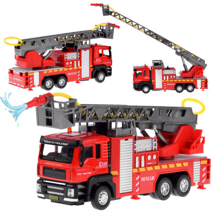 Brigada de pompieri camion de pompieri cu scara de apă spray ZA4641