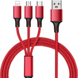 Cumpara ieftin Cablu 3 in 1 M006A, Micro USB TYP-C, Rosu, Oem