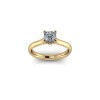 Inel de logodnă din aur galben de 14k, decorat cu piatră de zirconiu - 45
