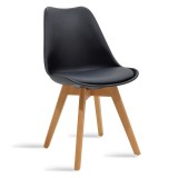 Cumpara ieftin Scaun Gaston cu, neagra - stejar, 57x48 cm