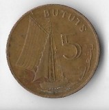 Moneda 5 bututs 1971 - Gambia