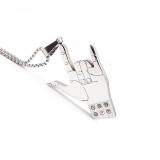 Pandantiv inox Rock Hand cu lant otel inoxidabil, Personal Style 00A121