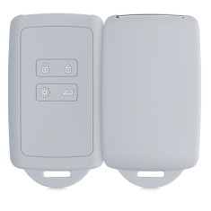 Husa Cheie Auto pentru Renault / Dacia - 4 Butoane - Keyless Go, kwmobile, Silicon, Gri, 48035.22