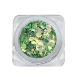 Decoratiuni pentru unghii - hexagon - verde, INGINAILS