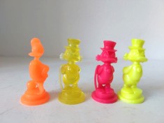 Lot 4 figurine Donald, vintage, anii 90, de la inghetata Nestle, plastic, 6.5cm inaltime, personaje Disney