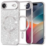 Husa premium iPhone 17 Air Asteroid GSM Luxury Glitter MagSafe, argintiu