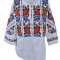 Bluza tip ie dama B23, alb/portocaliu , marimea L