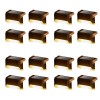 Set 16 lampi solare cu senzor de lumina pentru gard, scari sau balustrada. negru