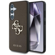 Husa pentru Samsung Galaxy S25 Plus - Guess Hardcase 4G Grained Big and Classic Logo (GUHCS25MPGT4MBW) - Brown