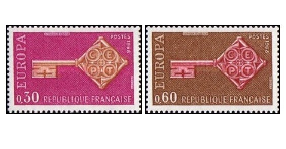 Franta 1968 - Europa, serie neuzata