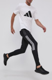 Adidas Performance Pantaloni GH7305 bărbați, culoarea negru, cu imprimeu