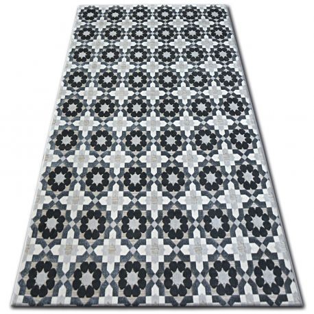 Covor Lisabona 27206/356 Flori gri, 80x150 cm