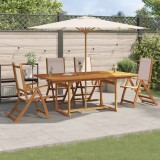 vidaXL Set mobilier de grădină, 5 piese, lemn masiv acacia/textilenă 3279274