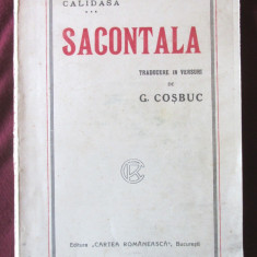 Carte veche: "SACONTALA - Poema Indiana", Calidasa, interbelica