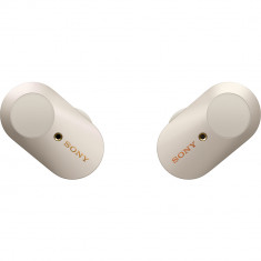 Casti Wireless Bluetooth WF-1000XM3 In Ear, Anulare Digitala A Zgomotului, Microfon, Control Tactil, Asistent Inteligent, Platinum Silver Argintiu foto