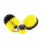 Set 3 perii de curatare AutoClean Brush, pentru bormasina/autofiletanta, eficiente, materiale de calitate, galben/negru, Doty