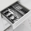 Organizator Sertare Tac&acirc;muri, Gri, 39.5x38.5x5.5 cm, Cu 8 Compartimente, Oem