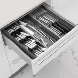 Organizator Sertare Tac&acirc;muri, Gri, 39.5x38.5x5.5 cm, Cu 8 Compartimente, Oem