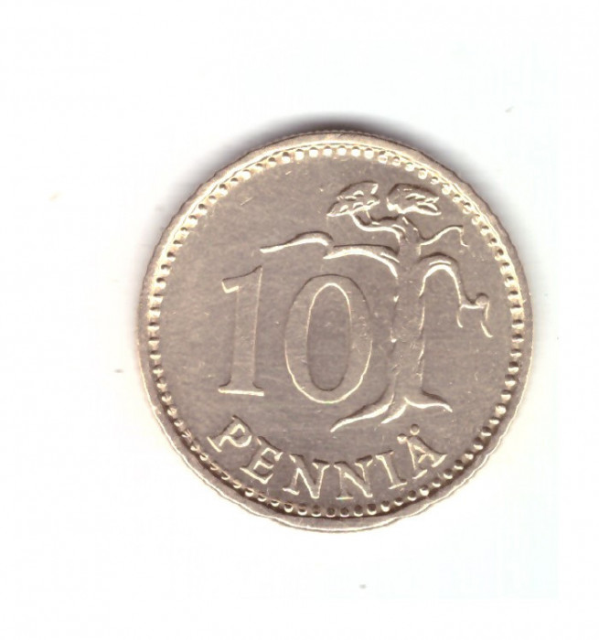 Moneda Finlanda 10 pennia 1978, stare foarte buna, curata