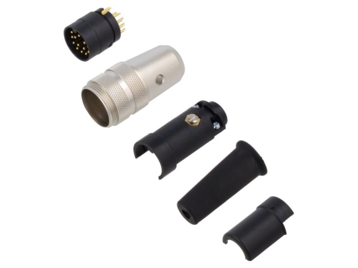 Conector M16 tată 16 pini, drept