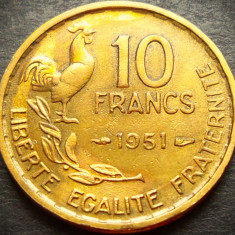 Moneda istorica 10 FRANCI - FRANTA, anul 1951 * cod 3310