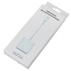 Adaptor Apple Lightning la cititor de card SD pentru camera foto