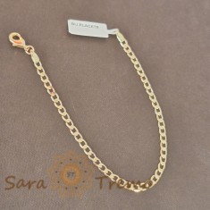 Bratara clasica cu zale rotunde placata cu aur Partisano - 20 cm