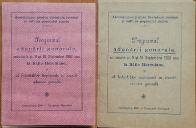 Asociatiunea pentru literatura romana si cultura poporului roman ; Program ,1900 foto