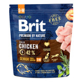 Brit Premium By Nature, Senior Small and Medium Breed, S-M, Pui, hrană uscată c&acirc;ini senior, 1kg