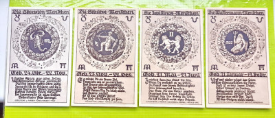 D62-Lot 4 carti postale vechi cu zodii anii 1932-1935. Marimi: 14/ 9 cm. foto