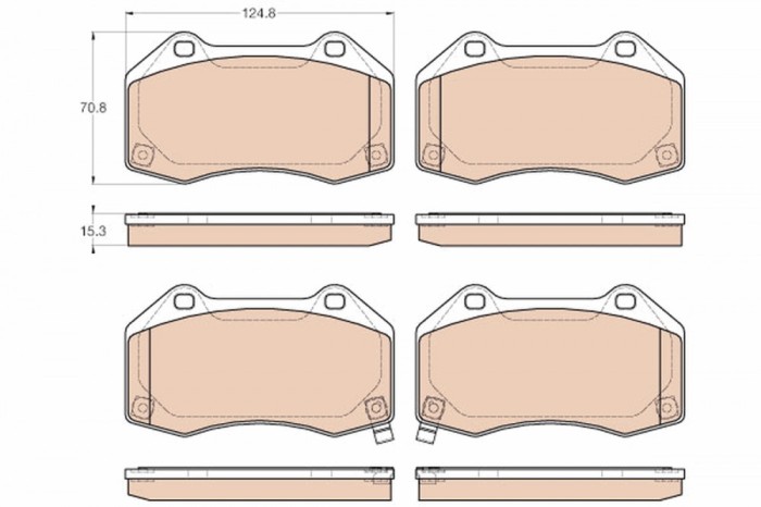 TRW GDB1979 set placute frana,frana disc