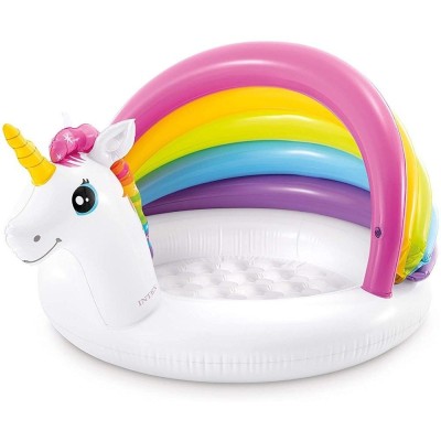 Piscina gonflabila, Intex, Unicorn, 45 Litri, 127 x 102 x 69 cm, 57113, multicolor foto