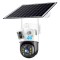 Camera dubla de supraveghere 4G, panou solar, microfon, 12000mah