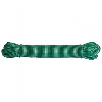 Franghie PVC cu insertie de otel, diametru 4mm, lungime 30m, verde, Strend Pro WiCo foto